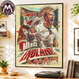 Mexico Football Vs England Football Matchup FIFA World Cup 2026 Round Of 16 On July 6 Poster Canvas