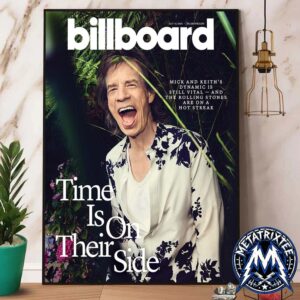 Mick Jagger Time Is On Their Side Billboard Cover The Rolling Stones 25th Studio Album Foreign Tongues On July 18 2026 Professional Poster Canvas