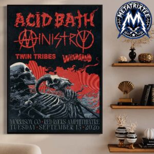 Ministry And Acid Bath At Red Rocks Amphitheatre In Morrison Colorado On September 15 2026 With TWIN TRIBES And WINDHAND Professional Poster Canvas