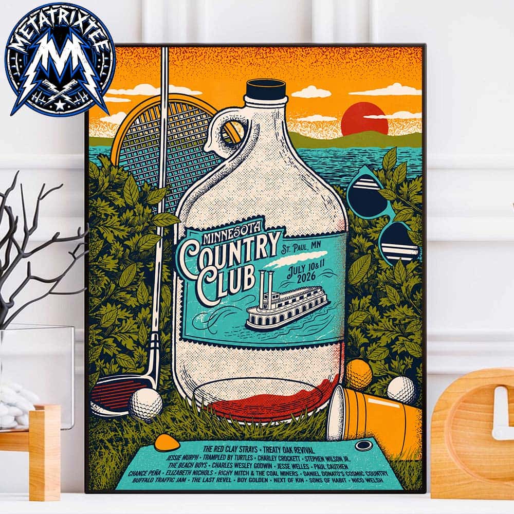 Minnesota Country Club Festival 2026 Poster Lineup Artwork For St Paul MN On July 10 And 11 2026 High-Quality Poster Canvas Minnesota Country Club Festival 2026 Poster Lineup Artwork For St Paul MN On July 10 And 11 2026 High-Quality Poster Canvas