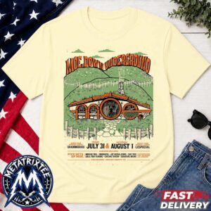 Moe Down Underground Mini-Festival Poster At The Caverns In Pelham Grundy County Tennessee On July 31 And August 1 2026 Vintage T-Shirt