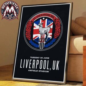 My Chemical Romance Liverpool UK Long Live The Black Parade Tour 2026 Poster For Anfield Stadium On June 30th 2026 Poster Canvas