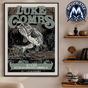 My Kinda Saturday Night Tour Luke Combs Night 1 Poster At Scottish Gas Murrayfield Stadium In Edinburgh Scotland On July 24 2026 High-Quality Poster Canvas