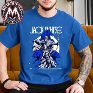 New Haven Jack White With Dion Lunadon Tonight Poster For The College Street Music Hall In Connecticut On July 18 2026 Blue T-Shirt