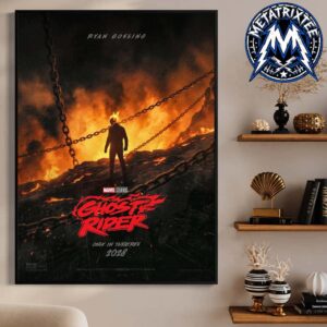 New Poster For Film Ghost Rider With Ryan Gosling Releasing In Theaters 2028 Durable Poster Canvas