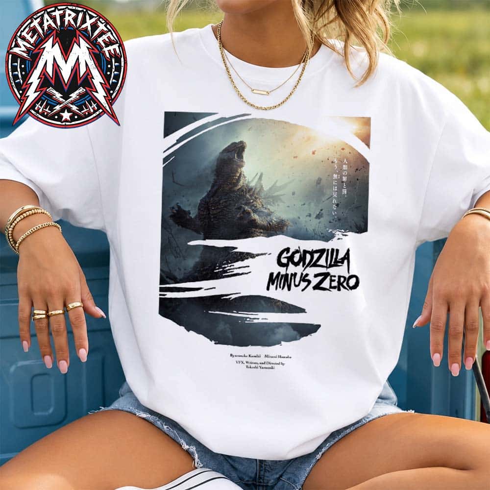 New Poster For Godzilla Minus Zero Filmed For IMAX Only In Theaters On November 6 2026 White T-Shirt New Poster For Godzilla Minus Zero Filmed For IMAX Only In Theaters On November 6 2026 White T-Shirt