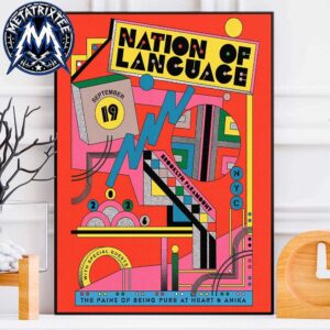 New York 2026 Tour Poster For Nation of Language At The Brooklyn Paramount In Brooklyn NY On September 19th 2026 Gallery-Style Poster Canvas