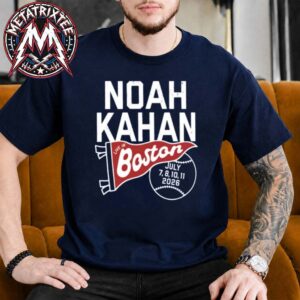 Noah Kahan Boston MA 4-Night Merch Tee For The Fenway Park In For July 7th 8th And 10th 11th The Great Divide Tour 2026 Navy T-Shirt Noah Kahan Boston MA 4-Night Merch Tee For The Fenway Park In For July 7th 8th And 10th 11th The Great Divide Tour 2026 Navy T-Shirt