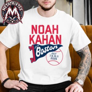 Noah Kahan Boston MA 4-Night Merch Tee For The Fenway Park In For July 7th 8th And 10th 11th The Great Divide Tour 2026 Navy T-Shirt
