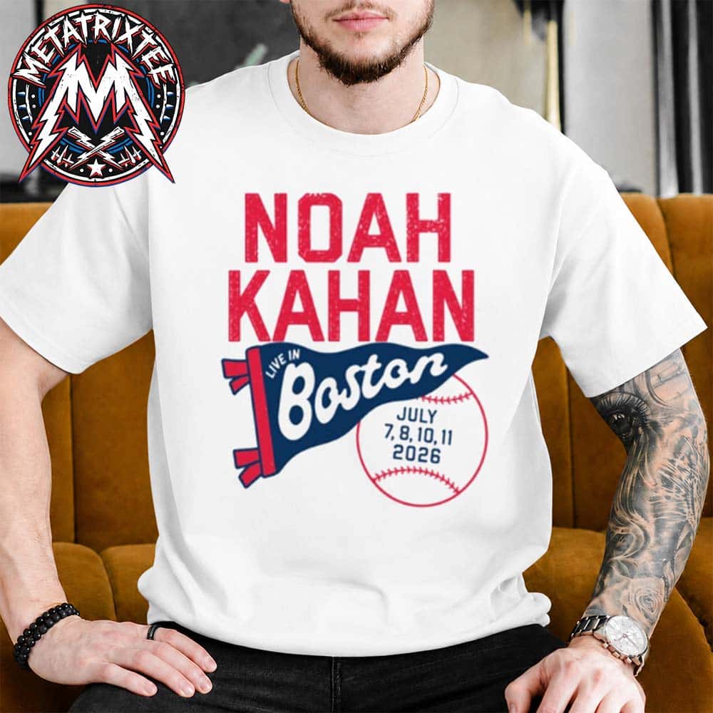 Noah Kahan Boston MA 4-Night Merch Tee For The Fenway Park In For July 7th 8th And 10th 11th The Great Divide Tour 2026 Navy T-Shirt Noah Kahan Boston MA 4-Night Merch Tee For The Fenway Park In For July 7th 8th And 10th 11th The Great Divide Tour 2026 Navy T-Shirt