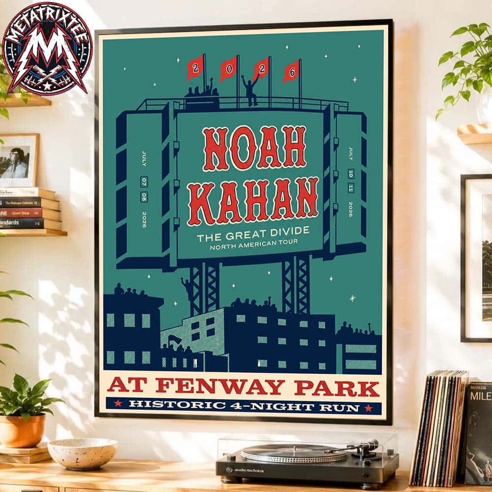 Noah Kahan Boston MA Historic 4-Night Show Poster For The Fenway Park In For July 7th 8th And 10th 11th The Great Divide Tour 2026 Poster Canvas Noah Kahan Boston MA Historic 4-Night Show Poster For The Fenway Park In For July 7th 8th And 10th 11th The Great Divide Tour 2026 Poster Canvas