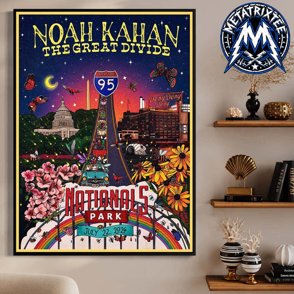 Noah Kahan Main Poster Show For Great Divide Tour At Nationals Park In Washington DC On July 22 2026 Noah Kahan Main Poster Show For Great Divide Tour At Nationals Park In Washington DC On July 22 2026