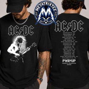 North America 2026 ACDC Angus Electric Tee For Power Up Tour Black Short T-Shirt