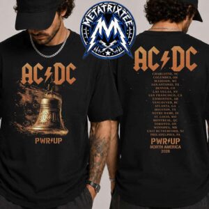 North America 2026 ACDC Hells Bells Lightning Tee For PWR UP Tour Short T-Shirt