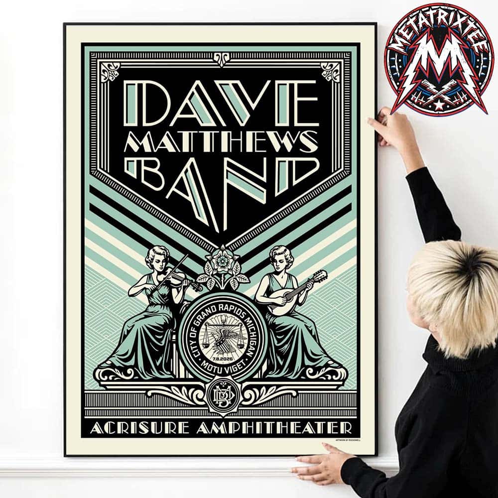 On July 8 2026 Dave Matthews Band Poster Show At The Acrisure Amphitheater In Grand Rapids MI For Summer 2026 Tour Poster Canvas On July 8 2026 Dave Matthews Band Poster Show At The Acrisure Amphitheater In Grand Rapids MI For Summer 2026 Tour Poster Canvas