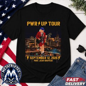Parc Jean-Drapeau Montreal QC Canada ACDC Show PWR UP Tour Poster For September 12 2026 Unisex T-Shirt