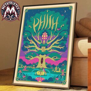 Phish Show Raleigh Poster At The Coastal Credit Union Music Park at Walnut Creek In North Carolina On July 17 Summer Tour 2026 Poster Canvas
