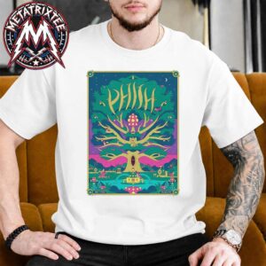 Phish Show Raleigh Poster At The Coastal Credit Union Music Park at Walnut Creek In North Carolina On July 17 Summer Tour 2026 White T-Shirt