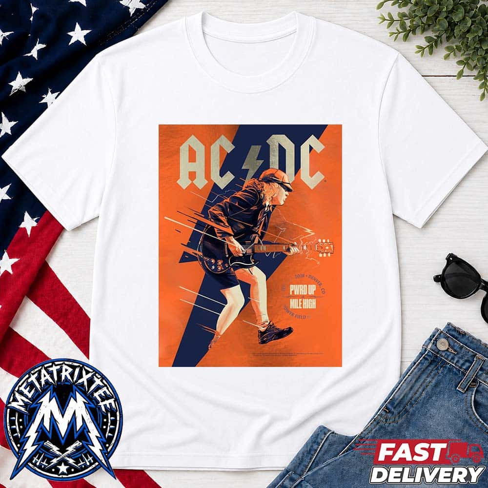 Power Up Tour 2026 ACDC Concert Poster In Denver At Empower Field At Mile High On July 28 2026 Unisex T-Shirt Power Up Tour 2026 ACDC Concert Poster In Denver At Empower Field At Mile High On July 28 2026 Unisex T-Shirt