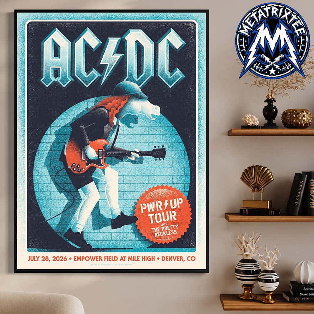Power Up Tour 2026 ACDC Poster Show At Empower Field At Mile High