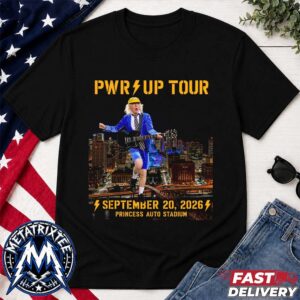 Princess Auto Stadium Winnipeg MB Canada ACDC PWR UP Tour Poster Show For September 20 2026 Black T-Shirt