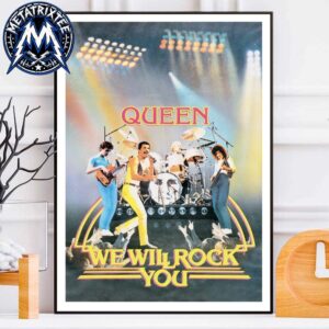 Queen Band We Will Rock You Vintage Poster High-Quality Poster Canvas