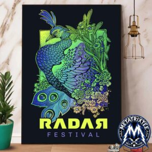 RADAR Festival 2026 RDR26 Peacock Poster In Manchester UK At O2 Victoria Warehouse On July 31 To August 2 2026 High-Quality Poster Canvas