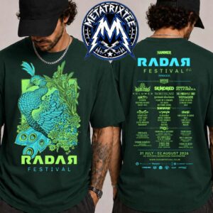 RADAR Festival 2026 RDR26 Peacock Tee For O2 Victoria Warehouse In Manchester UK On July 31 To August 2 2026 Short Black T-Shirt