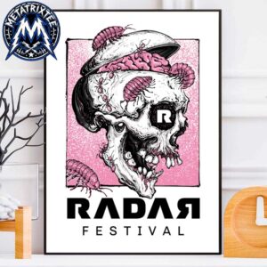 RDR26 Rotting Skull Poster For RADAR Festival 2026 In Manchester UK At O2 Victoria Warehouse On July 31 To August 2 2026 Gallery-Style Poster Canvas