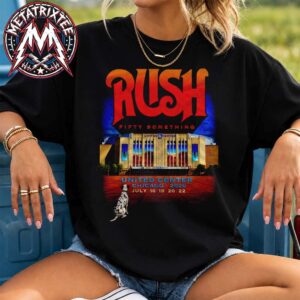 RUSH Chicago Fifty Something Tour 2026 Concert Tee At The United Center In Illinois For July 16th 18th And 20th 22nd Short Black T-Shirt
