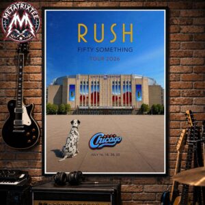 RUSH Chicago Fifty Something Tour 2026 Show Poster At The United Center In Illinois For July 16th 18th And 20th 22nd Poster Canvas