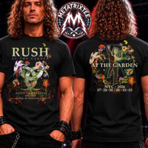 RUSH MSG 2026 Tee For Fifty Something Tour In New York NY At Madison Square Garden On July 28th 30th And August 1st 3rd Two Sided Print T-Shirt