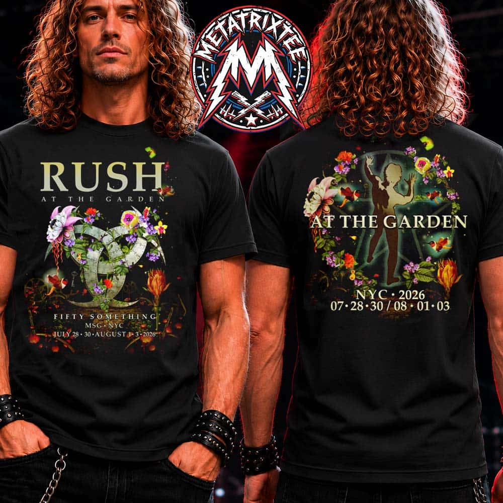 RUSH MSG 2026 Tee For Fifty Something Tour In New York NY At Madison Square Garden On July 28th 30th And August 1st 3rd Two Sided Print T-Shirt RUSH MSG 2026 Tee For Fifty Something Tour In New York NY At Madison Square Garden On July 28th 30th And August 1st 3rd Two Sided Print T-Shirt