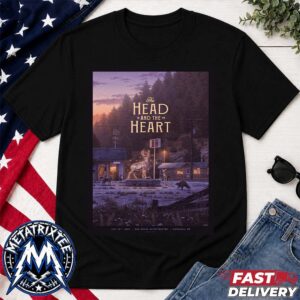 Red Rocks Amphitheatre Night 2 Main Poster For The Head And The Heart In Morrison Colorado On July 16th 2026 Short Black T-Shirt