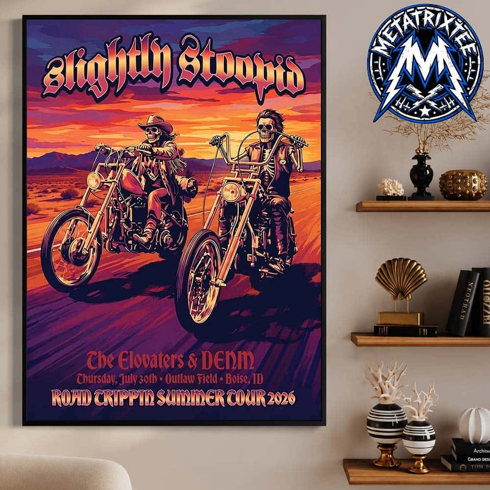 Road Trippin Tour Week 2 Poster For Slightly Stoopid At Outlaw Field At The Idaho Botanical Garden In Boise Idaho On July 30 2026 Gallery-Style Poster Canvas Road Trippin Tour Week 2 Poster For Slightly Stoopid At Outlaw Field At The Idaho Botanical Garden In Boise Idaho On July 30 2026 Gallery-Style Poster Canvas