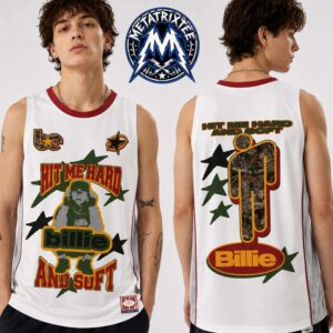 Rock the Camo Blohsh Billie Eilish Hit Me Hard And Soft Vintage Basketball Jersey