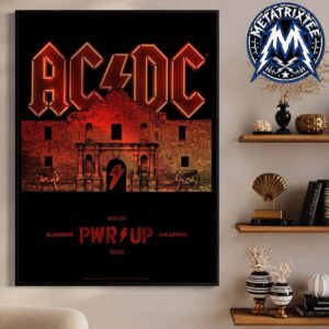 San Antonio POWER UP Tour 2026 Poster Concert ACDC At The Alamodome In Texas On July 24 2026 Poster Canvas