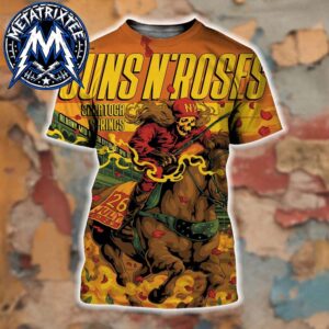 Saratoga Springs 2026 Poster Concert For Guns N Roses At The Saratoga Performing Arts Center In New York On July 26 All Over Print Shirt