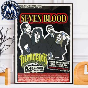 Seven Blood At The Tolminator Festival Poster Show In Tolmin Slovenia Running from July 24 to July 28 2026 Professional Poster Canvas