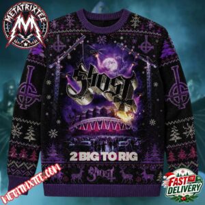 Skeletour World Tour Official Ghost 2 Big To Rig 2026 Feature Film Capturing Patternt Cover Knitted Ugly Christmas Sweater