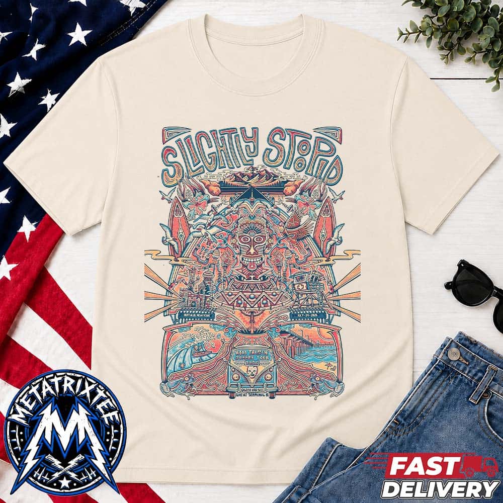 Slightly Stoopid Poster Concert For Road Trippin Summer Tour 2026 At Outer Harbor Live At Terminal B In Buffalo New York On July 24 Vintage T-Shirt Slightly Stoopid Poster Concert For Road Trippin Summer Tour 2026 At Outer Harbor Live At Terminal B In Buffalo New York On July 24 Vintage T-Shirt