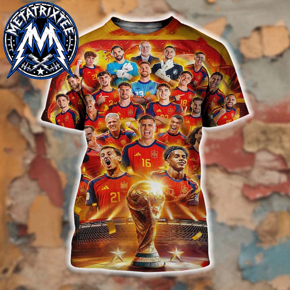 Spain National Football Team Defeat Argentina And Claimed 2026 FIFA World Cup 2026 All Over Print Shirt Spain National Football Team Defeat Argentina And Claimed 2026 FIFA World Cup 2026 All Over Print Shirt