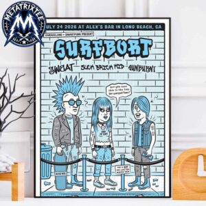 Surfbort Official Poster Concert At Alex’s Bar In Long Beach In California On July 24 2026 Professional Poster Canvas