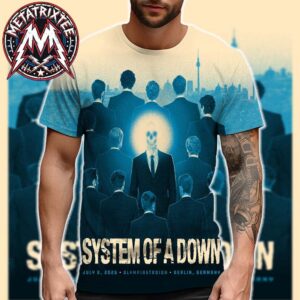 System Of A Down Berlin Pop Up Poster For July 8 2026 At Olympiastadion In Germany All Over Print Shirt