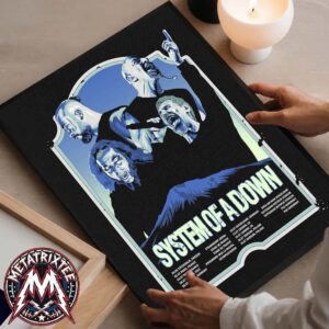 System Of A Down European 2026 Poster Mountain Peaks SOAD Cities List June To July Poster Canvas