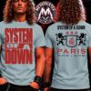 Exclusive System Of A Down 2026 EU And UK Tour Merchandise Featuring Earth Destruction Graphic Two Sided Print T-Shirt
