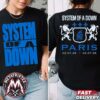 System Of A Down Lion Crest Paris 2026 Tee For July 2 And 4 2026 In France At Stade De France Two Sided Blue T-Shirt