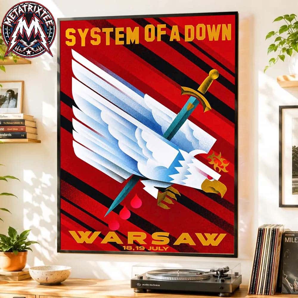 System Of A Down Two Night Poster For PGE Narodowy In Warsaw Poland On July 18 And July 19 2026 Poster Canvas System Of A Down Two Night Poster For PGE Narodowy In Warsaw Poland On July 18 And July 19 2026 Poster Canvas