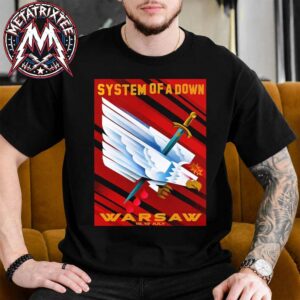 System Of A Down Two Night Poster For PGE Narodowy In Warsaw Poland On July 18 And July 19 2026 Short Black T-Shirt
