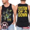 System Of A Down Logo And Crest Paris 2026 Tee For July 2 And 4 2026 In France At Stade De France Two Sided Black T-Shirt System Of A Down Logo And Crest Paris 2026 Tee For July 2 And 4 2026 In France At Stade De France Two Sided Black T-Shirt